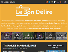 Tablet Screenshot of lebondelire.com